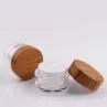 Round 15g 30g 50g Acrylic Plastic Jar With Wooden Cap