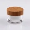 Round 15g 30g 50g Acrylic Plastic Jar With Wooden Cap