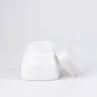 Slant Shoulder White Opal Ceramic Glass Cosmetic Jar