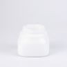Slant Shoulder White Opal Ceramic Glass Cosmetic Jar