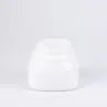 Slant Shoulder White Opal Ceramic Glass Cosmetic Jar