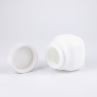 Slant Shoulder White Opal Ceramic Glass Cosmetic Jar