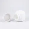Slant Shoulder White Opal Ceramic Glass Cosmetic Jar