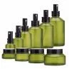 Slanted Shoulder Lotion Cream Glass Cosmetic Bottle And Jars
