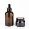 Slanted Shoulder Lotion Cream Glass Cosmetic Bottle And Jars