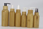 Wholesale Bamboo Glass Bottle With Spray Pump For Lotion