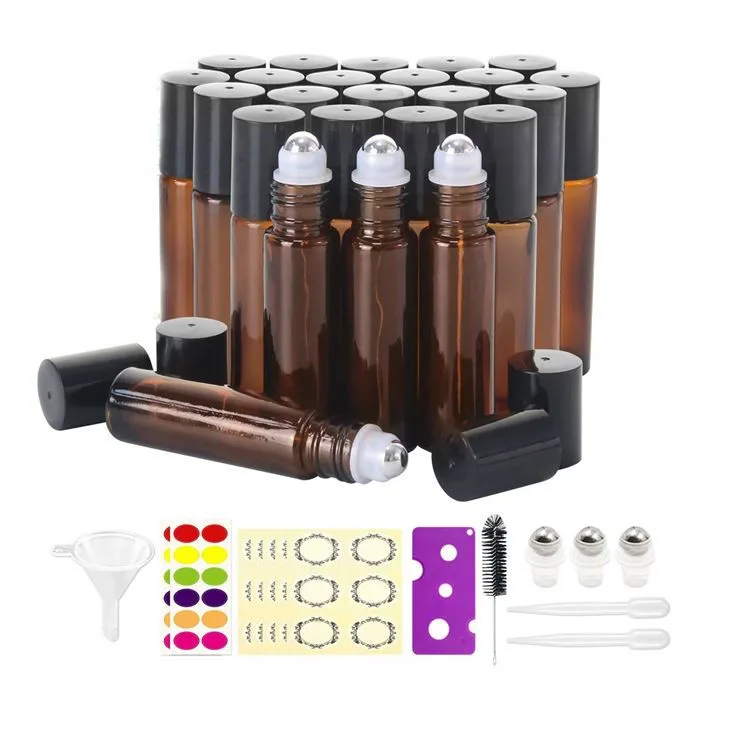 10ml Amber Glass Roller Bottle