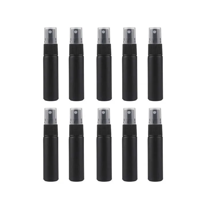 10ml Matt Black Frosted Glass Spray Bottle