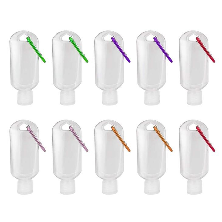 50ml Refillable Portable Travel Bottles TSA Approved Toiletry Cosmetic Leakproof FDA Travel Containers Squeezable And Refillable Bottle Shampoo Conditioner Lotion