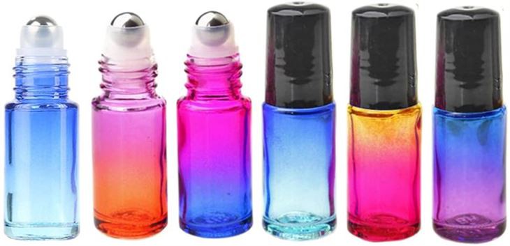 5ml Colorful Gradient Thickened Glass Roll On Bottle