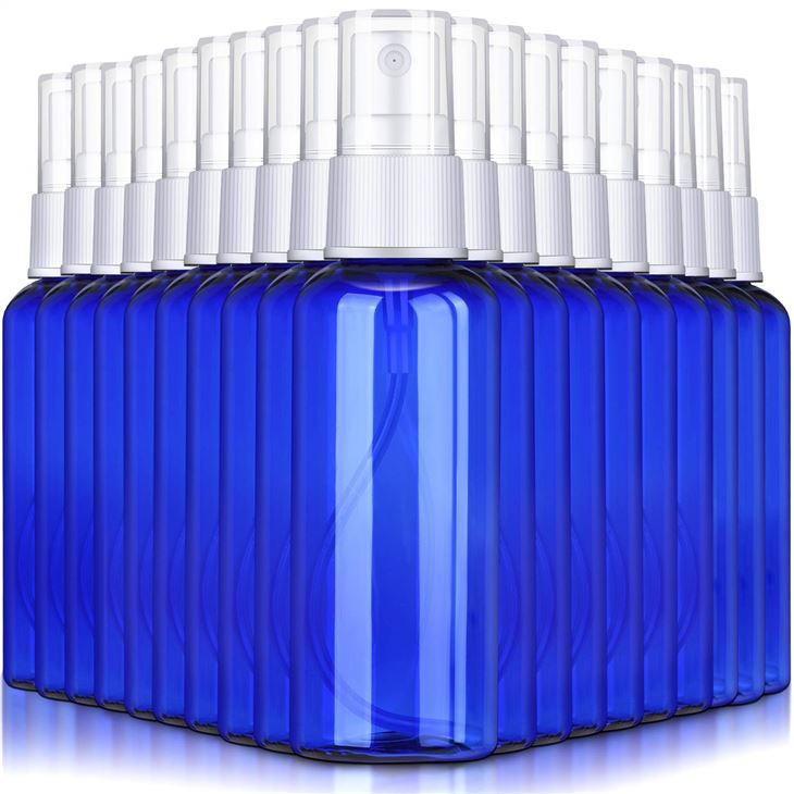 Botellas de spray de 60 ml Botella de plástico azul recargable