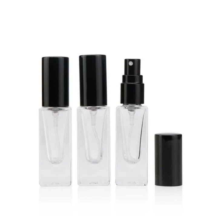 Black 5ml Square Glass Perfume Bottle