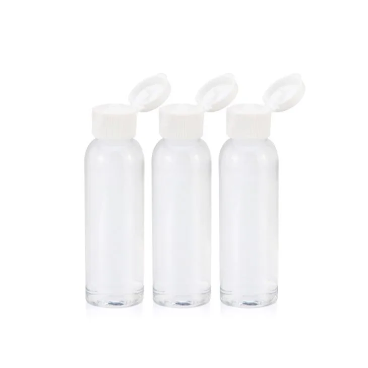 Natural Labs 2 Oz HDPE Flip Cap Empty Squeezable Travel Bottles BPA Free TSA Compliant Travel Size Bottle Set