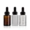 1 Oz Clear Cylinder Glass Bottle With Matt Gold White Fine Mist Sprayer