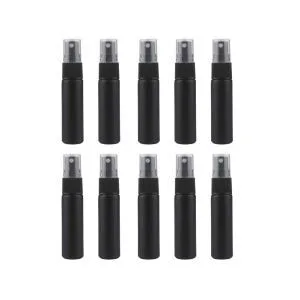 10ml Matt Black Frosted Glass Spray Bottle