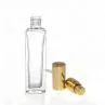 Square Clear 10ml 15ml 30ml Glass Perfume Bottle With Spray Gold And Sliver Cap