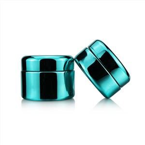 2oz 4oz Electroplated Blue Child Resistant Cap Weed Cbd Flower Container