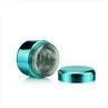 2oz 4oz Electroplated Blue Child Resistant Cap Weed Cbd Flower Container