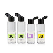 30ml 50ml 60ml 100ml 150ml 200ml Flip Top Cap PET Plastic Bottle For Shampoo Lotion Squeeze Bottle