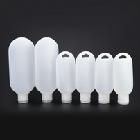 PE Crenics Travel Plastic Clear Keychain Bottles Leakproof Empty Squeeze Containers Flip Cap TSA (60ml/2oz)