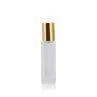 Gold And Silver 10ml Square Glass Roll On Bottle