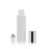 Gold And Silver 10ml Square Glass Roll On Bottle
