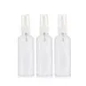 Large Stock Empty 50ml 60ml 100ml 120ml Clear PET Plastic Spray Bottle For Disinfection Spray