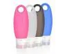 Leak Proof Plastic Travel Bottles Set With Waterproof Luggage Packing Organizer (3.3oz) - TSA Approved Refillable & Squeezable BPA Free Silicone Containers For Shampoo, Conditioner