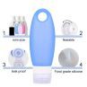 Leak Proof Plastic Travel Bottles Set With Waterproof Luggage Packing Organizer (3.3oz) - TSA Approved Refillable & Squeezable BPA Free Silicone Containers For Shampoo, Conditioner