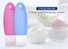 Leak Proof Plastic Travel Bottles Set With Waterproof Luggage Packing Organizer (3.3oz) - TSA Approved Refillable & Squeezable BPA Free Silicone Containers For Shampoo, Conditioner