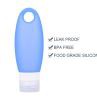 Leak Proof Plastic Travel Bottles Set With Waterproof Luggage Packing Organizer (3.3oz) - TSA Approved Refillable & Squeezable BPA Free Silicone Containers For Shampoo, Conditioner