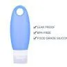 Leak Proof Plastic Travel Bottles Set With Waterproof Luggage Packing Organizer (3.3oz) - TSA Approved Refillable & Squeezable BPA Free Silicone Containers For Shampoo, Conditioner