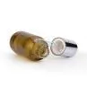 Luxury 15 30 40 50 Ml Empty Thick Based Cosmetic Face Serum Oil Glass Bottle With Silver Push Button Dropper Cap