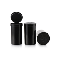 Opaque Black 19 Dram Pop Top Containers