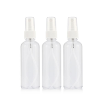 PET Spray Bottles, 3.4oz/100ml Portable Fine Mist Mini Travel Bottle, Small PET Plastic Refillable Liquid Containers