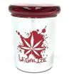 Silver Pop Top Jar Glass Medical Jar Herb Stash Container