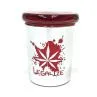 Silver Pop Top Jar Glass Medical Jar Herb Stash Container
