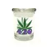 Silver Pop Top Jar Glass Medical Jar Herb Stash Container