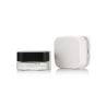 Small 3ml 5ml 7ml 9ml Pill Clear Child Resistant Square Concentrate Glass Jar With Plastic Child Proof Lid