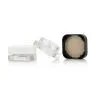 Small 3ml 5ml 7ml 9ml Pill Clear Child Resistant Square Concentrate Glass Jar With Plastic Child Proof Lid