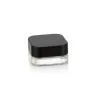 Small 3ml 5ml 7ml 9ml Pill Clear Child Resistant Square Concentrate Glass Jar With Plastic Child Proof Lid