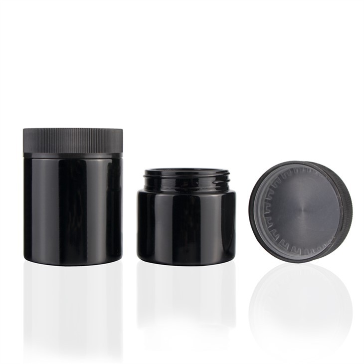Frasco de vidrio concentrado a prueba de niños ultravioleta negro de 5 ml con tapa