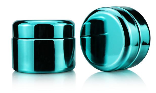Round Childproof Glass Jar With Black Child Resistant Cap