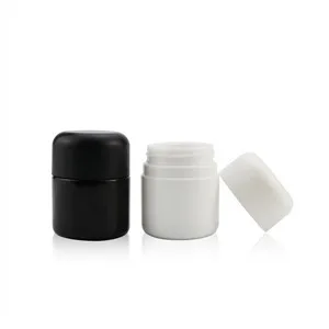 2oz 3oz 5oz Opaque White Ceramic Glass Jars With Child Resistant Cap