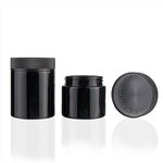 Frasco de vidro preto uv à prova de crianças de 5 ml com tampa