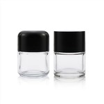 Large 220ml Clear Airtight Child Resistant Glass Jar
