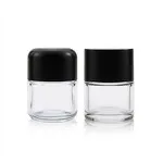 Large 220ml Clear Airtight Child Resistant Glass Jar