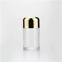 Mini 5 Ml Gold Childproof Lid Clear Glass Jar