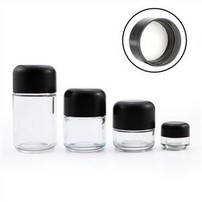 Frascos de óleo à prova de cheiro 5g 1,7 onças 70g 110g 3 onças 220g Cbd Frascos de óleo transparentes vazios de ervas daninhas médicas com tampa à prova de crianças