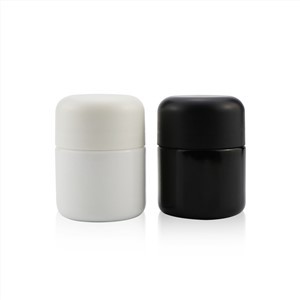 White Round Bottom Reserve Glass Jars With Child Proof Cap